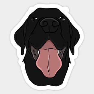 Happy Black Lab Sticker